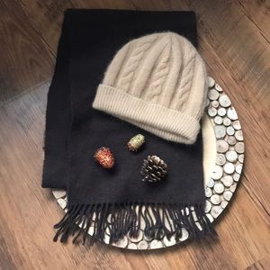 Cashmere Scarf & Angora Beanie